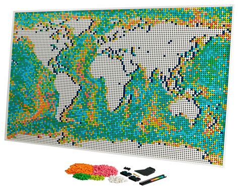 la mappa del mondo lego